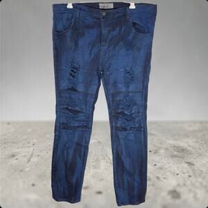 Golden Denim Men's Size 40 Distressed Dark Wash Jeans USA